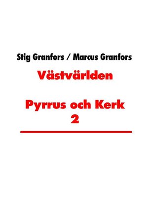 cover image of Västvärlden Pyrrus och Kerk 2